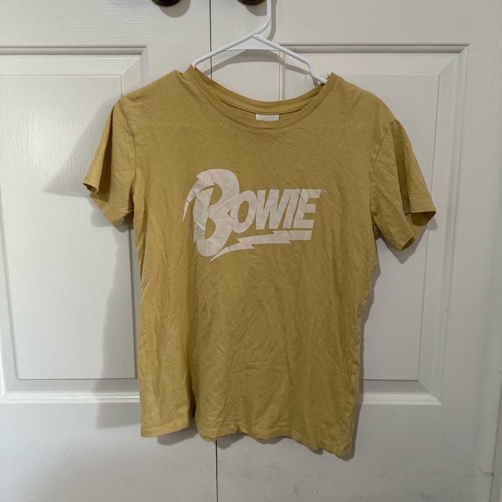 Yellow David Bowie Graphic Shirt Size XS
